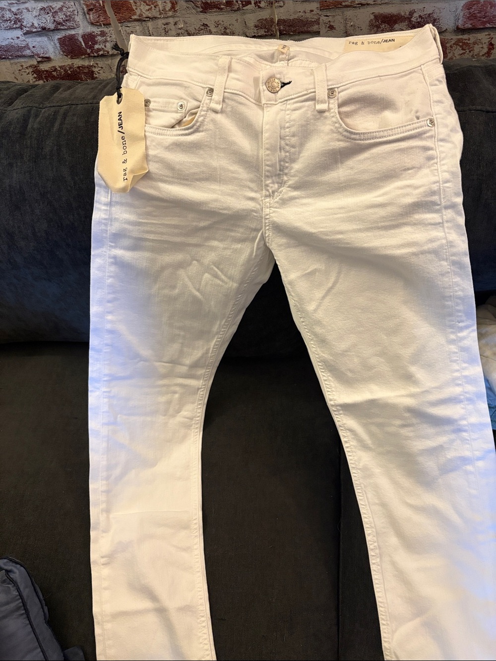 rag & bone White Skinny Men's Jeans